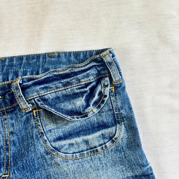Vintage Y2K Deb Denim Jean Short Shorts Low Rise Size Size 11 Cotton Blend - Picture 6 of 14